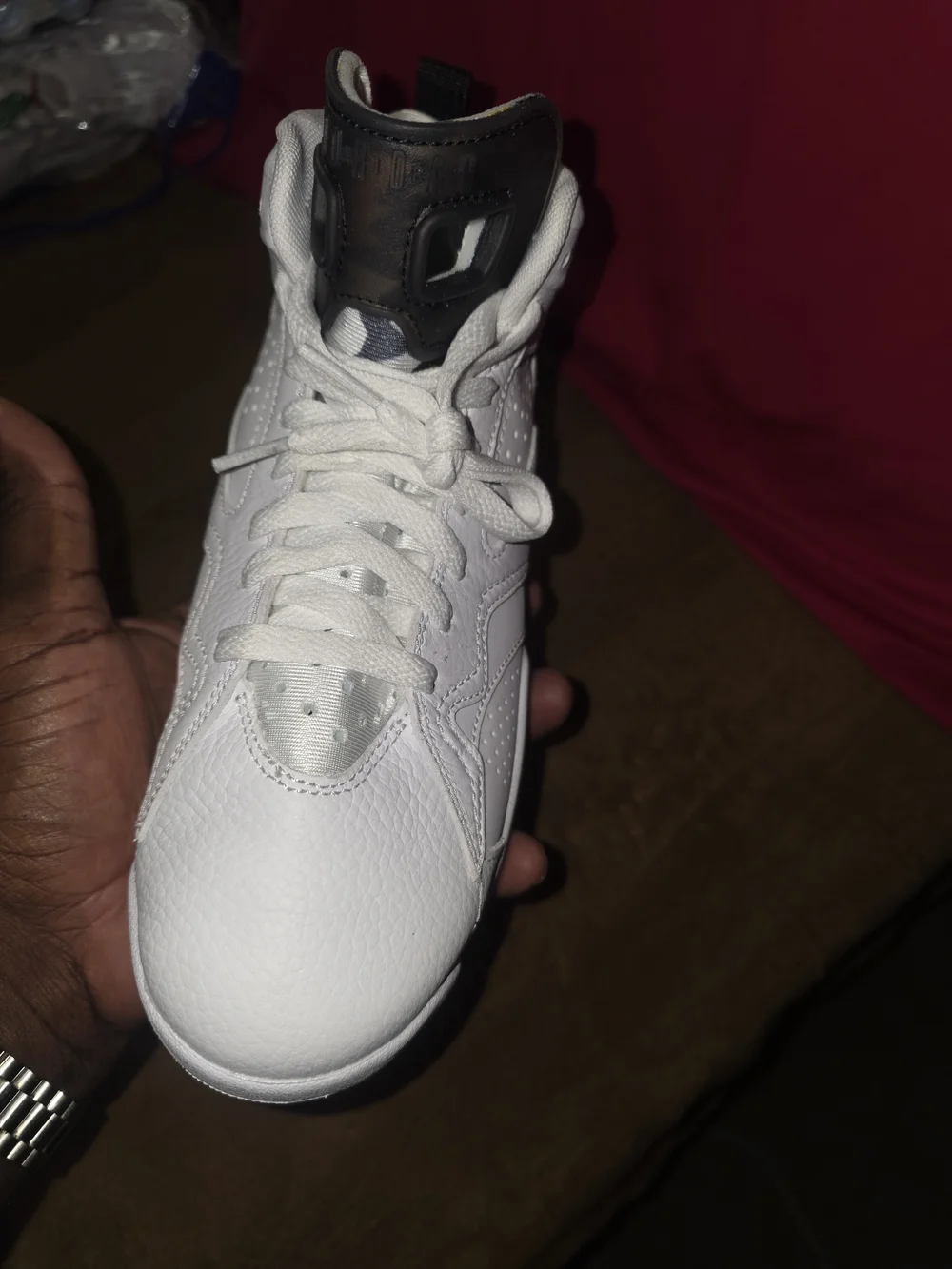 Jordan Kids' White, Black & Yellow High-Top Sneakers
